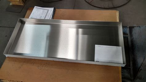 how to make a tray out of sheet metal|3 footround stainless steel tray.